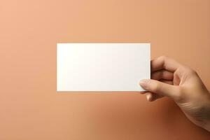 minimal business card template background ai generated photo