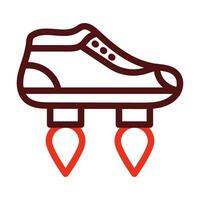 Flying Shoes Vector Thick Line Two Color Icons For Personal And Commercial Use.