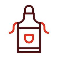 Apron Vector Thick Line Two Color Icons For Personal And Commercial Use.