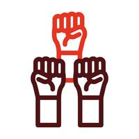 Protest Vector Thick Line Two Color Icons For Personal And Commercial Use.