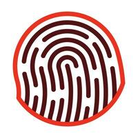 Fingerprint Vector Thick Line Two Color Icons For Personal And Commercial Use.