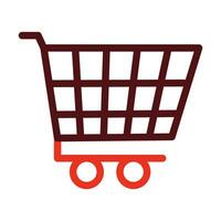 Shop Cart Vector Thick Line Two Color Icons For Personal And Commercial Use.