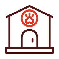 Pet Boarding Vector Thick Line Two Color Icons For Personal And Commercial Use.