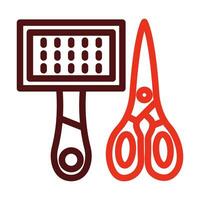 Pet Tools Vector Thick Line Two Color Icons For Personal And Commercial Use.