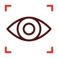 Eye Scan Vector Thick Line Two Color Icons For Personal And Commercial Use.