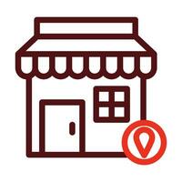 Retail Store Vector Thick Line Two Color Icons For Personal And Commercial Use.