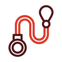 Leash Vector Thick Line Two Color Icons For Personal And Commercial Use.