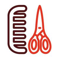 Haircut Vector Thick Line Two Color Icons For Personal And Commercial Use.