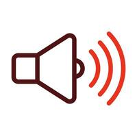 Sound Vector Thick Line Two Color Icons For Personal And Commercial Use.