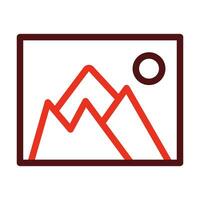 Gallery Vector Thick Line Two Color Icons For Personal And Commercial Use.