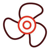 Propeller Vector Thick Line Two Color Icons For Personal And Commercial Use.