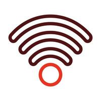 Wifi Vector Thick Line Two Color Icons For Personal And Commercial Use.