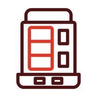 Vending Machine Vector Thick Line Two Color Icons For Personal And Commercial Use.