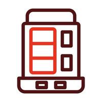 Vending Machine Vector Thick Line Two Color Icons For Personal And Commercial Use.