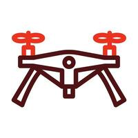 Drone Vector Thick Line Two Color Icons For Personal And Commercial Use.