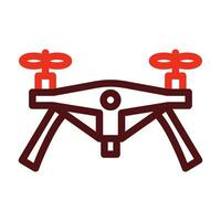 Drone Vector Thick Line Two Color Icons For Personal And Commercial Use.
