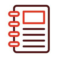 Notebook Vector Thick Line Two Color Icons For Personal And Commercial Use.