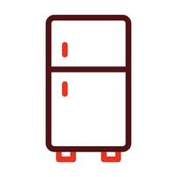 refrigerador vector grueso línea dos color íconos para personal y comercial usar.