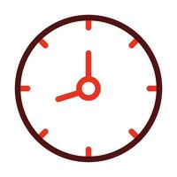 Clock Vector Thick Line Two Color Icons For Personal And Commercial Use.