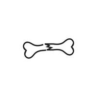 Dog bone logo vector illustration icon