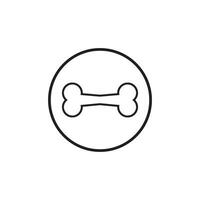perro hueso logo vector ilustración icono