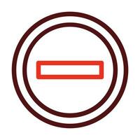 Do Not Enter Vector Thick Line Two Color Icons For Personal And Commercial Use.