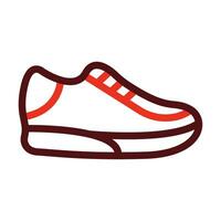 Sneakers Vector Thick Line Two Color Icons For Personal And Commercial Use.