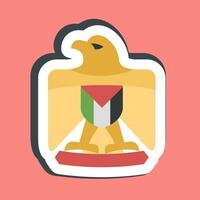 Sticker eagle symbol. Palestine elements. Good for prints, posters, logo, infographics, etc. vector