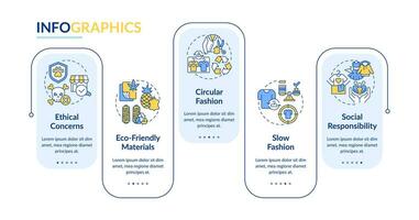 2D sustainable office vector infographics template with thin line icons concept, data visualization with 5 steps, process timeline chart.