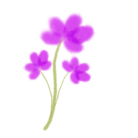 akvarell lila blommor png