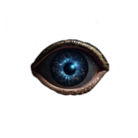 Eye, a man with a close-up A surreal perspective an open eye Watercolor cartoon eye Generative Ai png