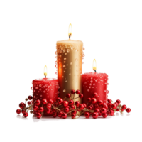 3d christmas candles  Holiday, celebration december merry christmas AI Generated png