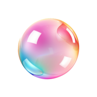 glass sphere glass or ball, shiny bubble glossy generated ai png