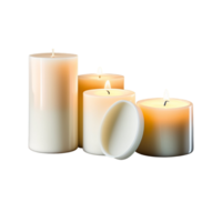 Burning candles set,Generated Ai png