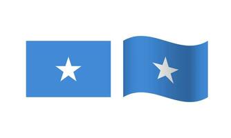 rectángulo y ola Somalia bandera ilustración vector