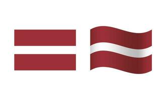 Rectangle and Wave Latvia Flag Illustration vector