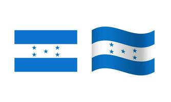 Rectangle and Wave Honduras Flag Illustration vector