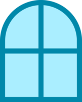 Blue window house icon png