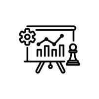 business strategy vector icon in line style