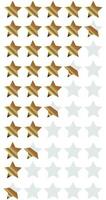 Rating. Gold stars on a white background. Vector. vector