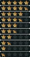 Rating. Gold stars on a dark background. Vector. vector