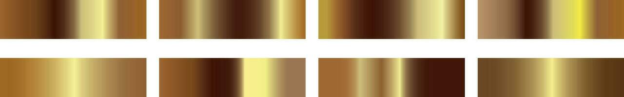 conjunto de oro gradientes imitación oro. vector. vector