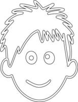 Man face drawing decoration design. vector