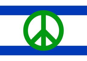 en pie con Israel, Israel bandera con paz firmar vector