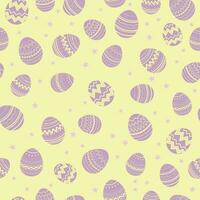 Happy Easter holiday seamless pattern pastel color with decorated eggs for printing on paper fabric for scrapbooking, gift wrapping and wallpaper vector