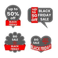 Black friday banners in flat design vector