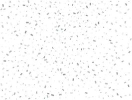 Light silver Rectangular glitter confetti background. White festive texture. vector