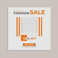 Modern fashion sale and Social media post template design vector