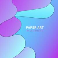 Simple Colorful Gradient Paper art Background vector