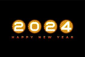 Happy new year background design with christmas light element vector